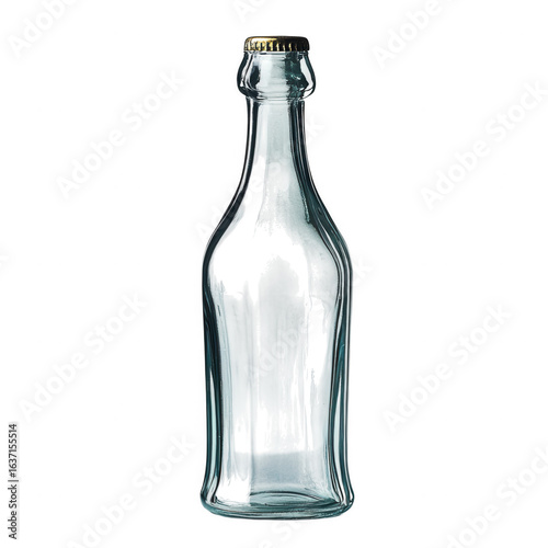 Wallpaper Mural Vintage glass soda bottle with embossed details isolated on transparent background Torontodigital.ca