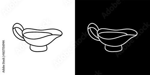 custard gravy bowl vector icon