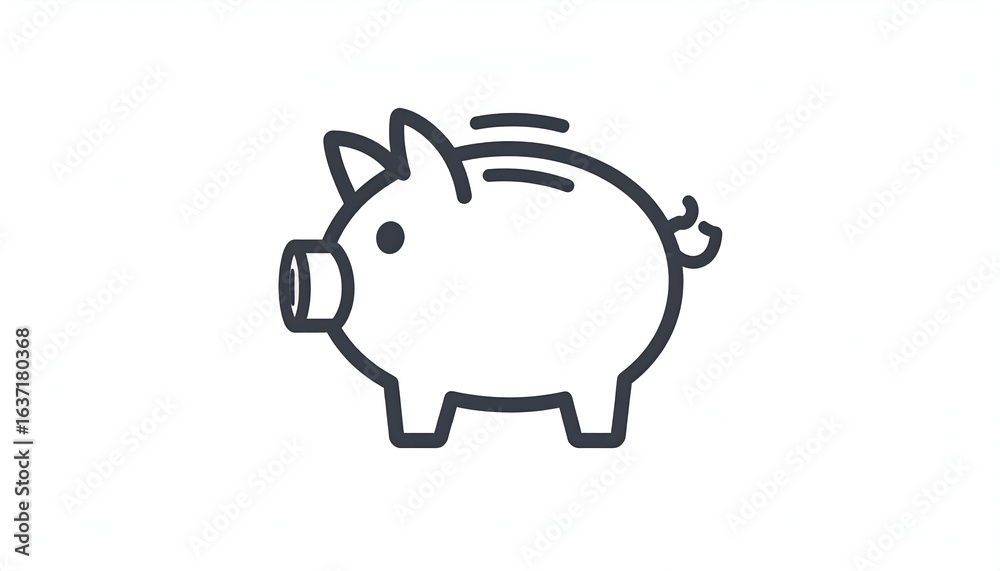 Piggy Bank Savings Icon. Piggy Bank Savings Icon.