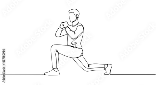 Fitness at home is about maintaining a healthy lifestyle, here is a man doing lunges as fitness at home. Home fitness shows dedication and discipline, showing exercise as part of routine.