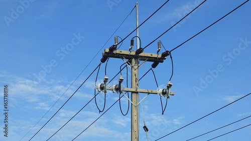 Wallpaper Mural High voltage pole electrical connection point Torontodigital.ca