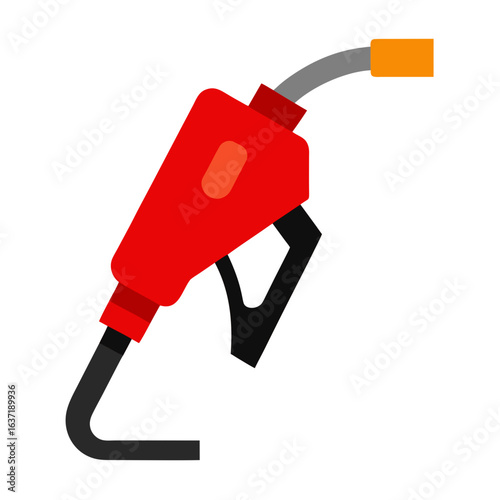 Red Fuel Pump Nozzle Gasoline Isolated High Quality Vector and Photo for Creative Use