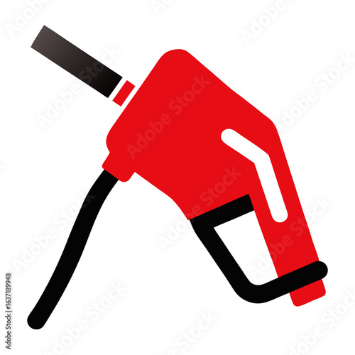 Red Fuel Pump Nozzle Gasoline Isolated High Quality Vector and Photo for Creative Use