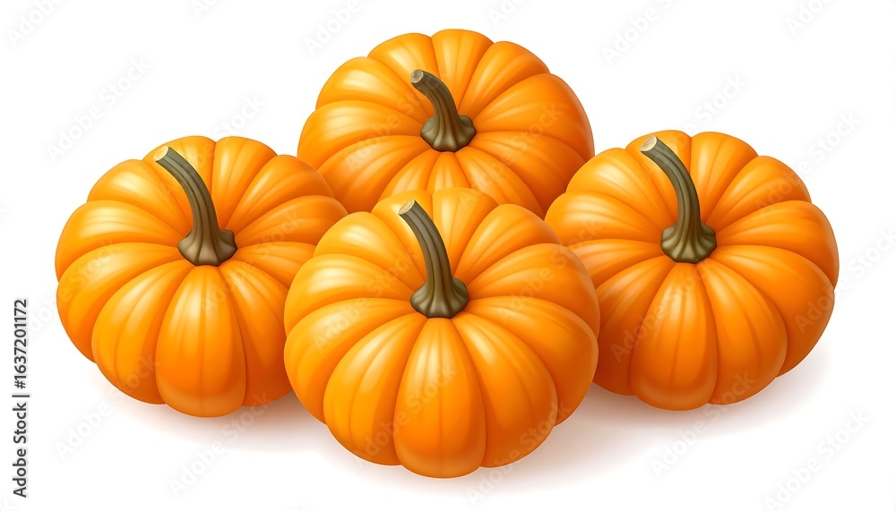Obraz premium Group of four small pumpkins