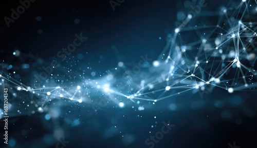 Abstract Network Data Flow, Digital Connection, Background, Technology Concept