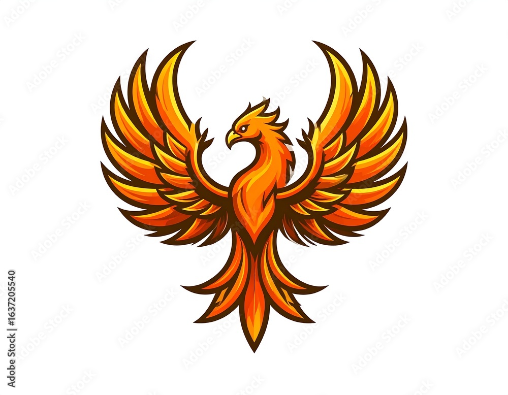 Obraz premium Fiery phoenix in flight