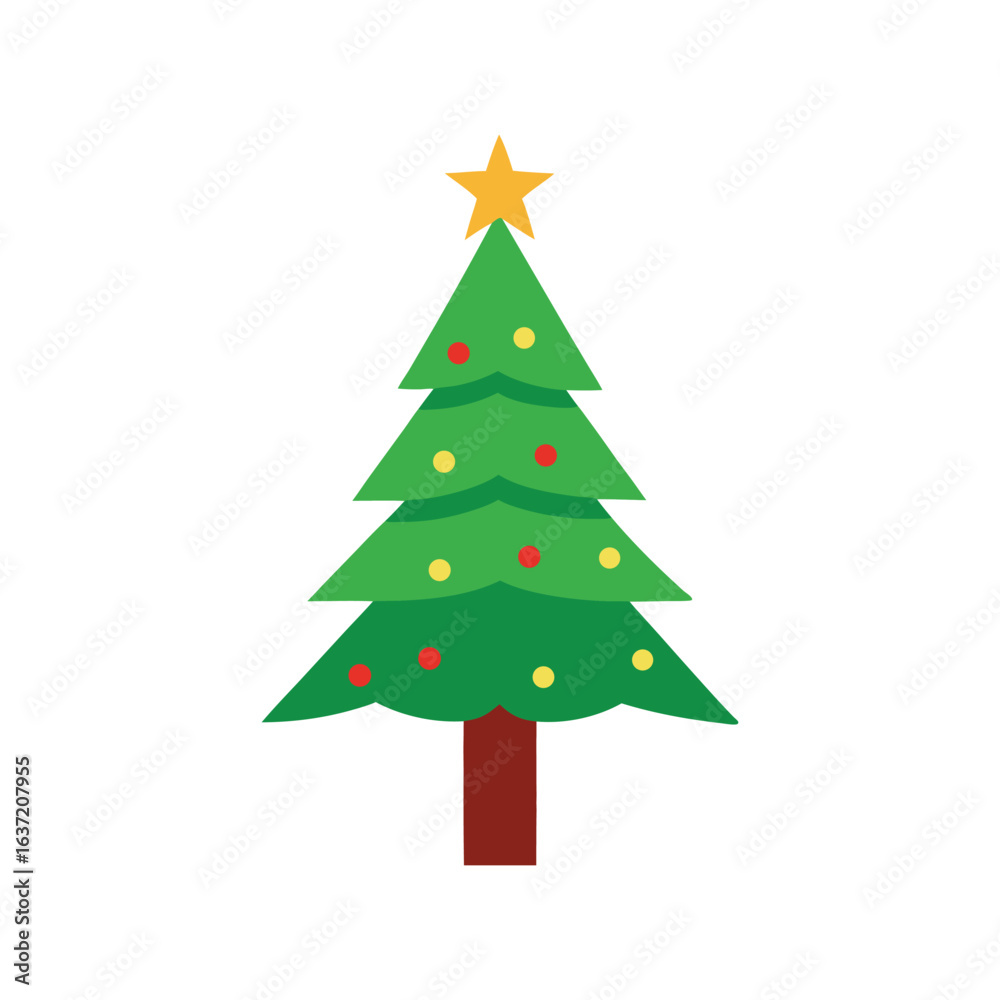 Winter Holiday Tree Vector Clipart – Christmas Season Graphic Winter Holiday Tree Vector Clipart – Christmas Season Graphic