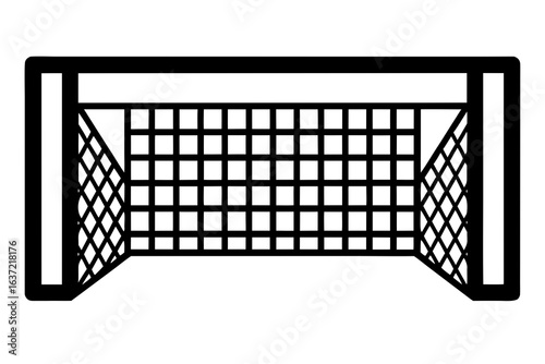 Football Goal Icon Isolated Minimalist Sports Vector Design for Creative Projects
