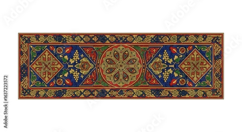 Intricate Medieval Illuminated Manuscript Detail
