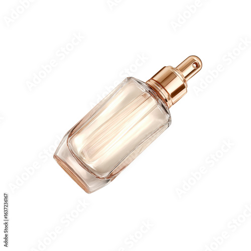 Elegant Rose Gold Perfume Bottle Mockup with Spray Top