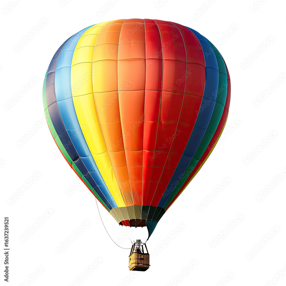 Fototapeta premium Colorful hot air balloon against black background (38)