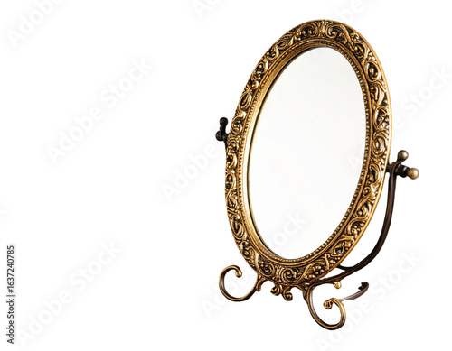 antique mirror isolated on white