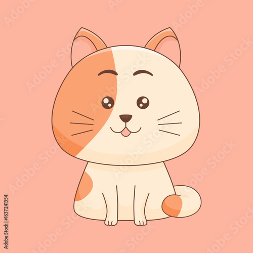 vector cute cat illustration cartoon draw