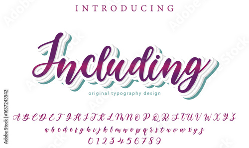Including Font Stylish brush painted an uppercase vector letters, alphabet, typeface