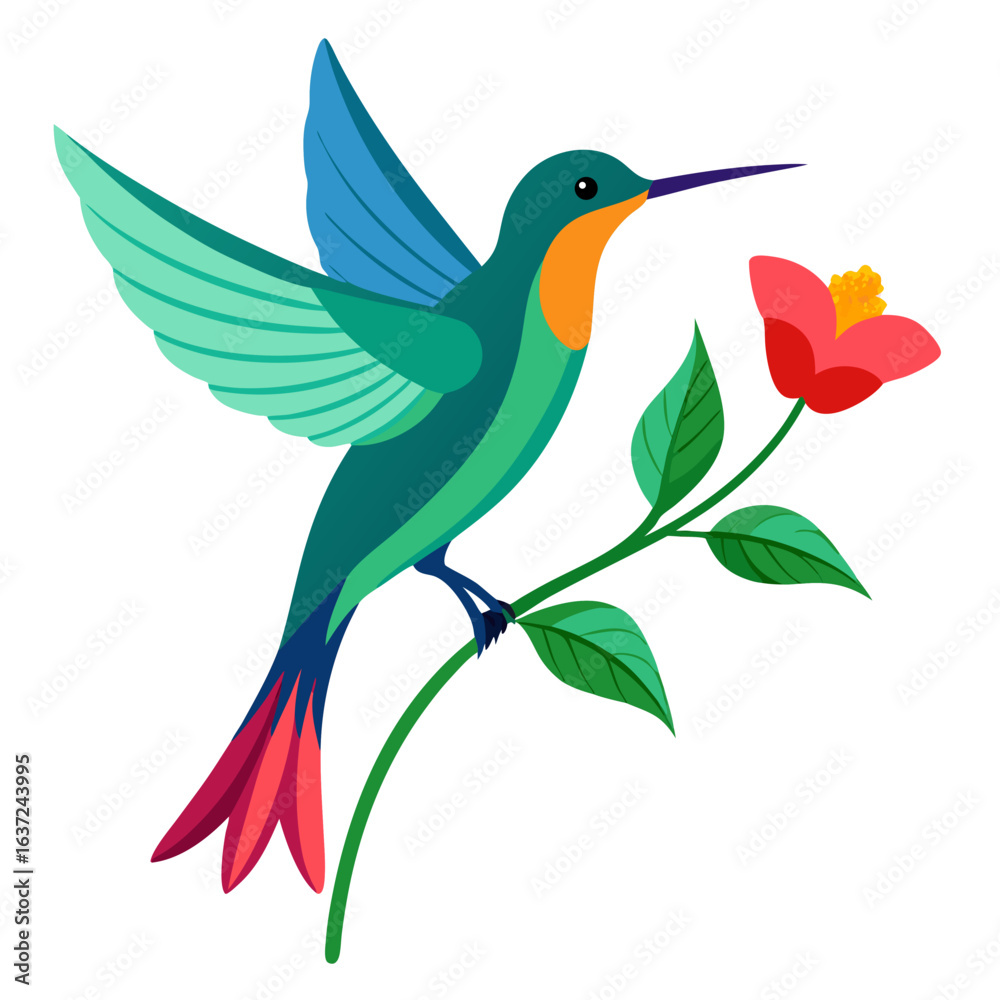 Obraz premium vector illustration of a bird