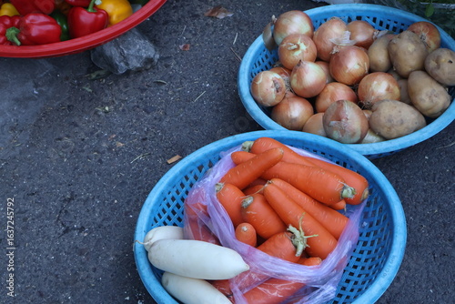 basket of vegetables at the market