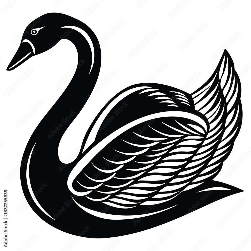 Fototapeta premium -swan-vector-icon.eps