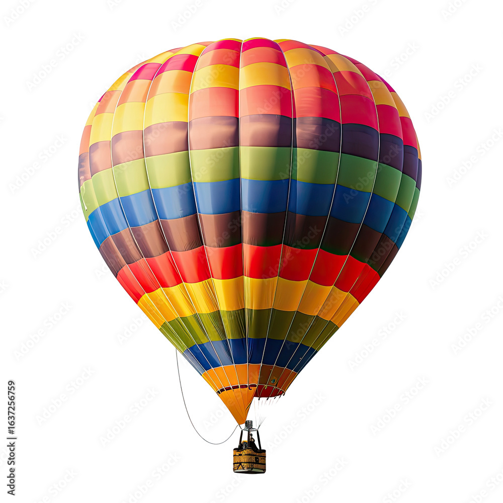 Naklejka premium Colorful hot air balloon against black background (33)