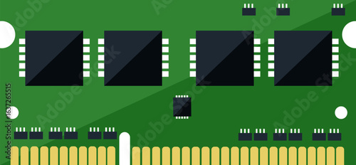 Tableau sur toile Vector Illustration of Random Access Memory (RAM) Computer