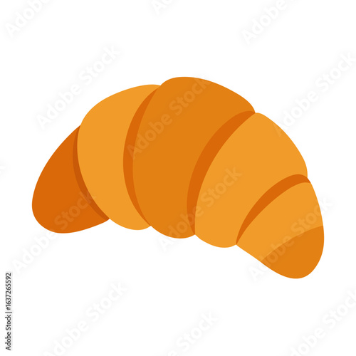 Croissant vector on white background