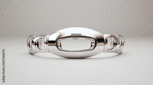 Futuristic belly chain with chromeplated accents