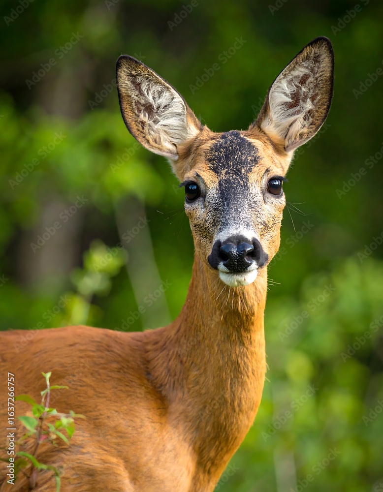 Fototapeta premium Close-up of a young deer