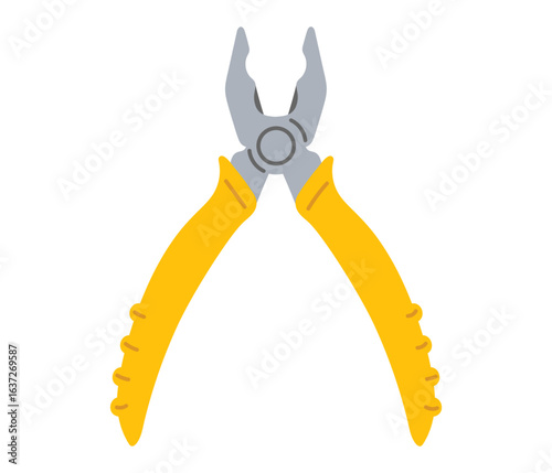 Pliers with yellow handles for various tasks in home repair or construction work