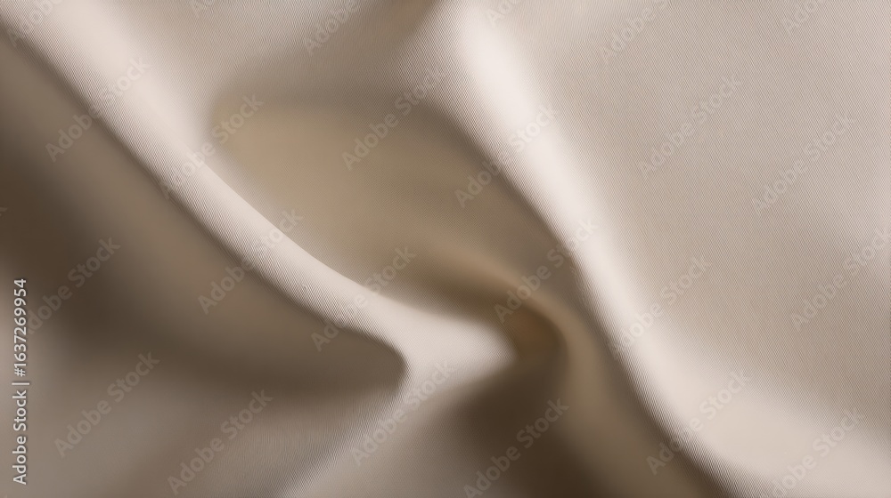 Fototapeta premium Soft cream fabric with delicate folds and subtle shadows, creating a serene and minimalist aesthetic. 