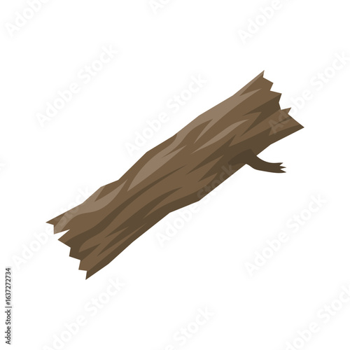 Roughly Shaped Wooden Log Vector Graphic for Nature Projects
