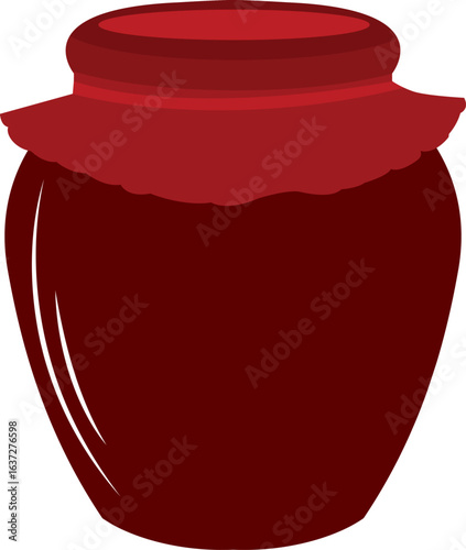 Old Pickle Jar Silhouette Design Vector