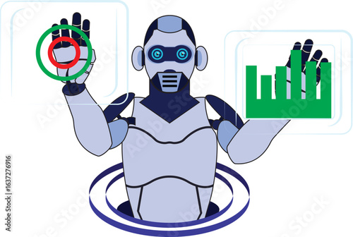 Humanoid Robot Logo Design Logotype Vector Artificial Intelligence Logoground Logo