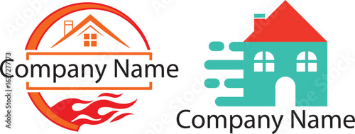 Real Estate Logo Design Logotype Set 2 House Selling Business Vector