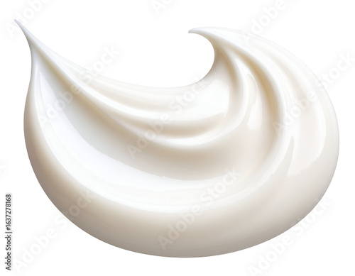 Mayonnaise smear isolated on transparent background
