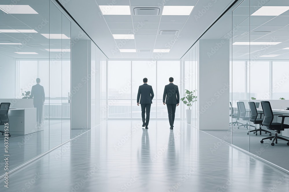 Fototapeta premium business people walking in the corridor