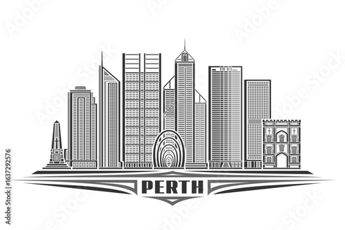 Vector illustration of Perth