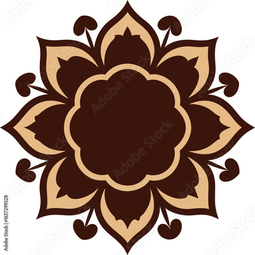 ornamental badge with cultural influence radial