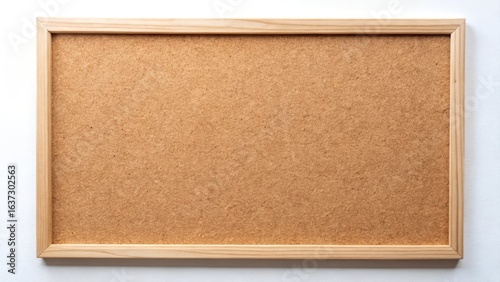 Blank corkboard with natural wood frame, ready for your ideas and creativity