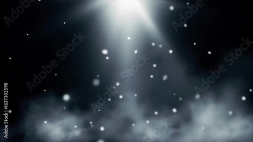 White Spotlight with Ambient Smoke on Dark Cinematic Background