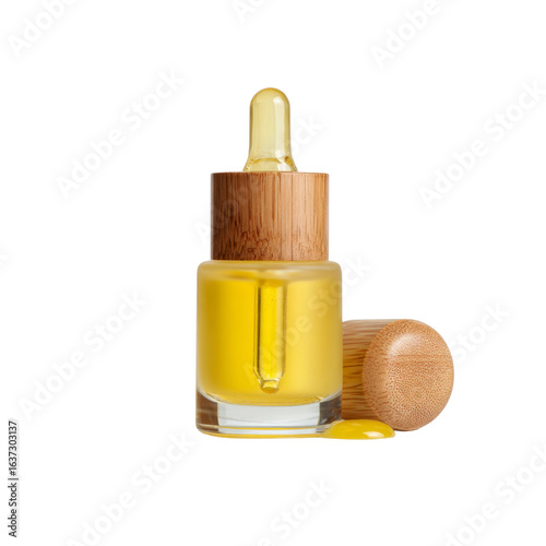 Amber Essential Oil in Glass Bottle with Bamboo Cap