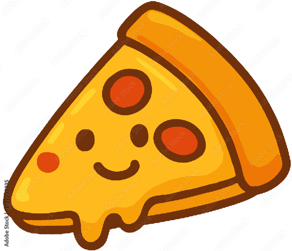 Fototapeta premium pizza slice vector illustration