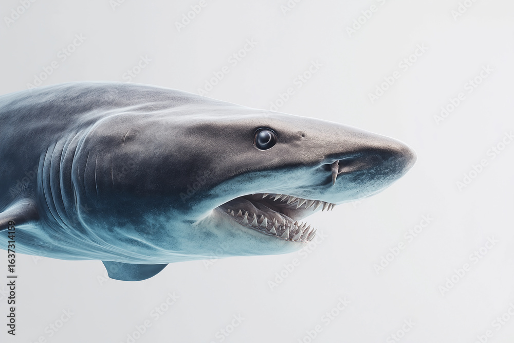 Naklejka premium shark, fish, underwater, sea, ocean, water, blue, reef, animal, swimming, marine, predator, dolphin, grey, sharks, danger, white, diving, teeth, aquarium, great, jaws, wildlife, caribbean, tropical, 