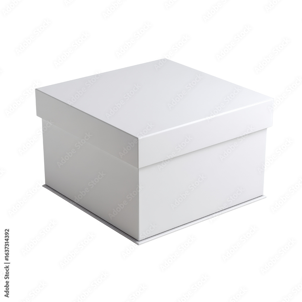 White gift box with lid present packaging, Isolated On White, Png Transparent, Cut Out White gift box with lid present packaging, Isolated On White, Png Transparent, Cut Out
