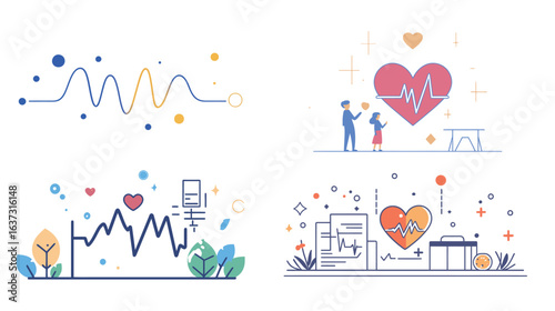 medical background with heart