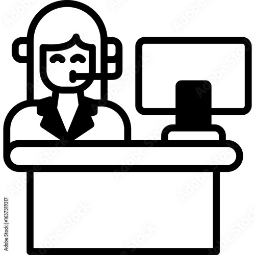 Customer Service Desk mixed icon