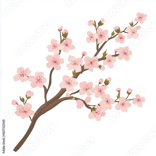 Japanese cherry blossom branches
