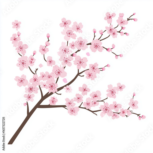 Japanese cherry blossom branches
