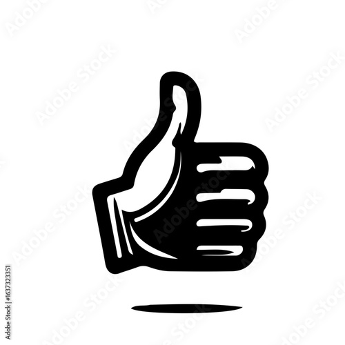 Minimal black and white like icon vector illustration