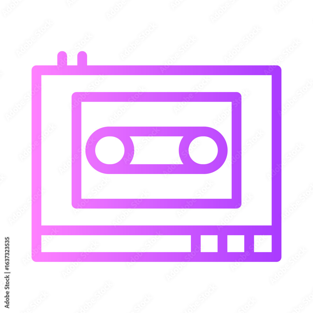 Obraz premium recorder gradient icon