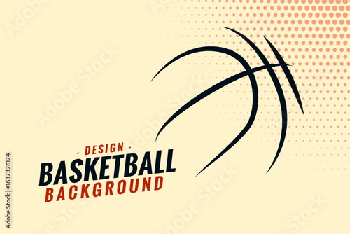 creative basketball sporty background in halftone style
