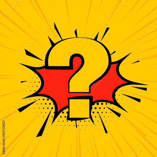 faq question and answer concept background in cartoon style